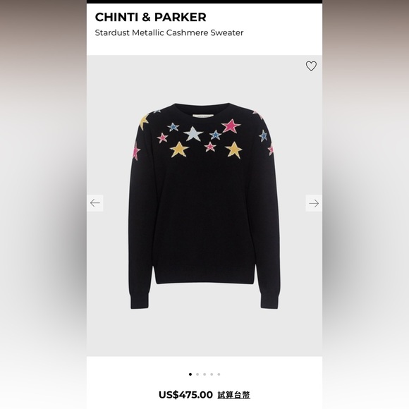 Chianti & Parker Stardust Metallic Cashmeree Sweater Size Smalll - Picture 6 of 6